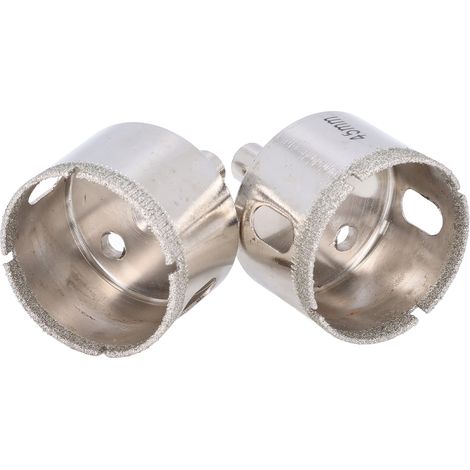 Ensemble de 2 forets diamantés de 45 mm pour percer le verre, le marbre et les carreaux de céramique. (1/5)