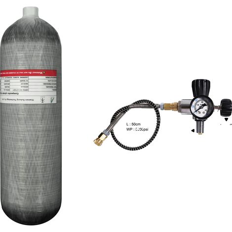 Réservoir Haute Pression, Fibre de Carbone, Performance Fiable, 4.7L avec Valve C (1/2)
