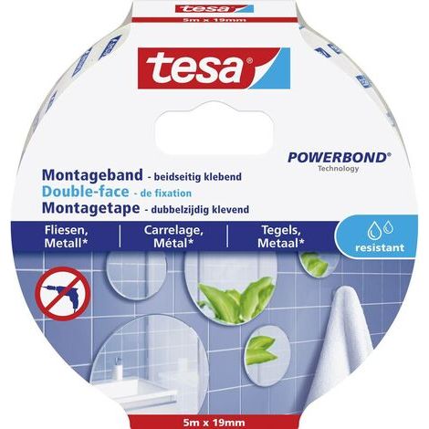 Tesa Powerbond ruban adhésif blanc 19 mm x 5 m (1/4)