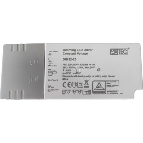 Alimentatore Dimmerabile Con Triac Dimmer Taglio di Fase DC 12V 25W Per Striscia Led 12V DIM12-25 (1/3)
