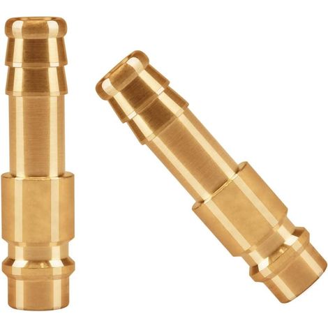 Lot de 2 raccords à air comprimé,buse en laiton bouchon d'air comprimé,9mm laiton DN9 (1/4)