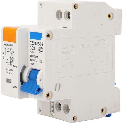 Miniatur-Leistungsschalter-Schienenmontage-Überlast-Leckstromschutzgerät 1P+N 230V 32A Luftschalter