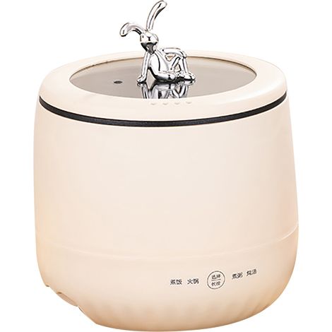 Cuiseur à riz compact électrique 1.8 L plastique antiadhésif intelligent pour céréales soupe bouillie ragoûts prise UE 220 V beige avec câble (1/5)