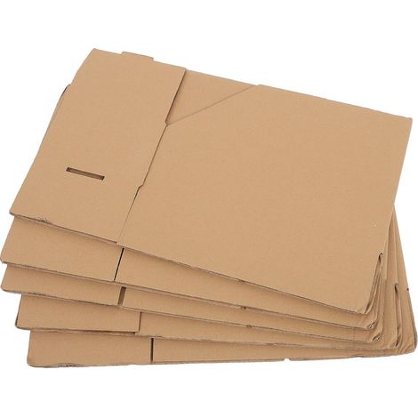 Lot de 5 Petites Boîtes en Carton Ondulé Solides pour Tri en Entrepôt et Rangement sur Étagère, Utilisation Polyvalente et Pratique (1/5)