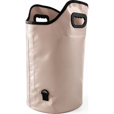 Seau pliable portable multifonction sans orifice de vidange marron réf 8167 42 × 24 × 2 cm 490 g – Livraison gratuite