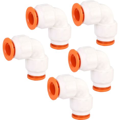 5 raccords coudés en plastique PPR 20 mm à 20 mm pour tuyaux d'eau (1/5)