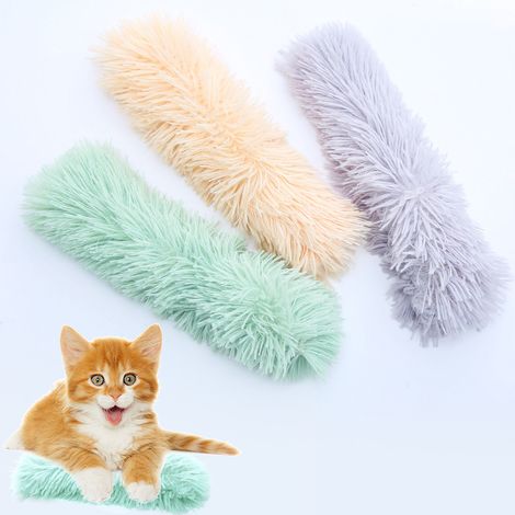 Coussins de jeu pour chats (lot de 3) — Doux et résistants, avec papier crissant intégré et herbe à chat jouet interactif d’intérieur à mordiller et à griffer, convient aux chatons. (1/5)