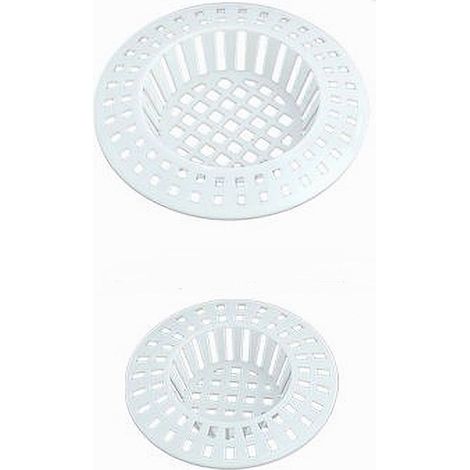 Cleafe - Set 2pz Filtro A Rete Raccogli Rifiuti Scarico Per Lavello Da 6/7cm Bianco 87629 - (1/5)