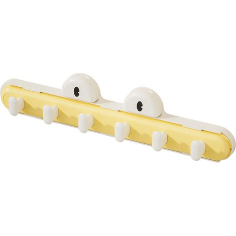 1-teiliger Garderobenständer für Badezimmer, geeignet für Badezimmer, Küche, Wohnzimmer, Toilette, mit mehreren Saugnapfhaken (1/3)