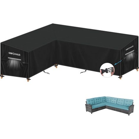 Gartenmöbel Abdeckung L Form Wasserdicht für Ecksofa Lounge 210x270cm (1/5)