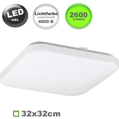 soffitto LED Rob di metallo e plastica bianca quadrata 32 x 32 cm 2600LM (1/5)