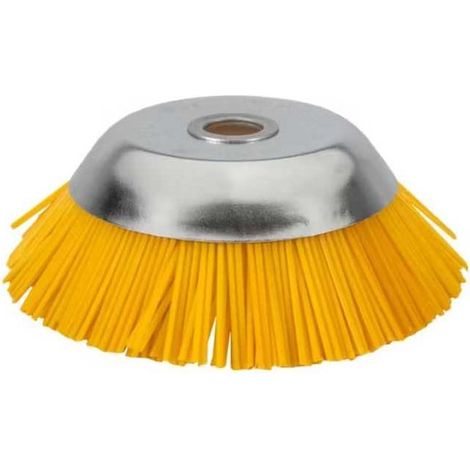 Tête Brosse Débroussailleuse Universelle Nylon 200 mm Jaune