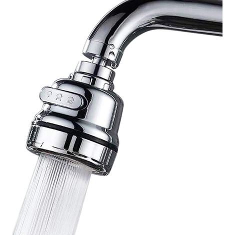 MINKUROW Grifo de cocina Filtro Aireador 360 ° Giratorio Grifo Pulverizador Boost Ducha Ahorro de agua A prueba de salpicaduras 3 modos Grifo ajustable para cocina (1/5)