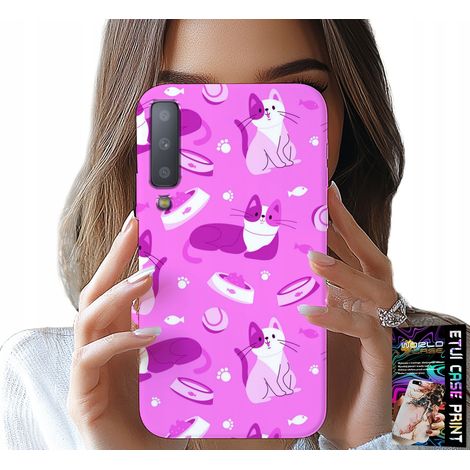 Hülle für Samsung A7 2018 – Katzenmotiv (1/5)