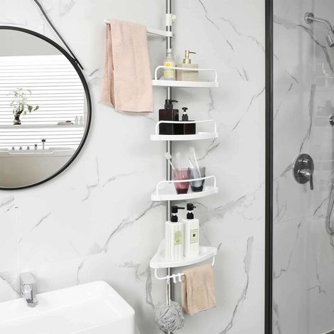 Etagère d&039angle réglable pour salle de bains, 95-300 cm, 4 (1/5)