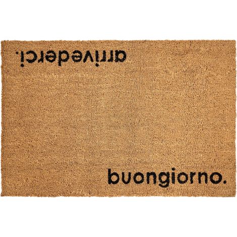 Zerbino in fibra di cocco antiscivolo 60 x 90 cm con Motivo testato naturale Labo
