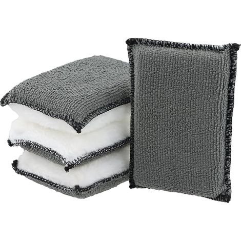 esponjas de microfibra para limpieza de interiores de coche, reutilizables y lavables. (1/5)
