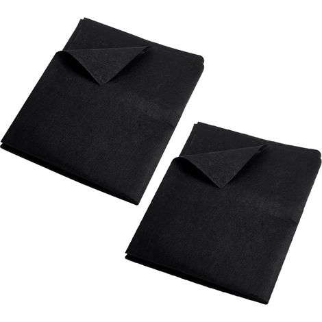 2 Pcs Géotextile Non Tissé, 80x200cm Toile de Paillage Anti-Mauvaises Herbes Géotextile Filtrant Noir pour Systèmes de Drainage et Puits D'Eaux Pluviales (1/5)