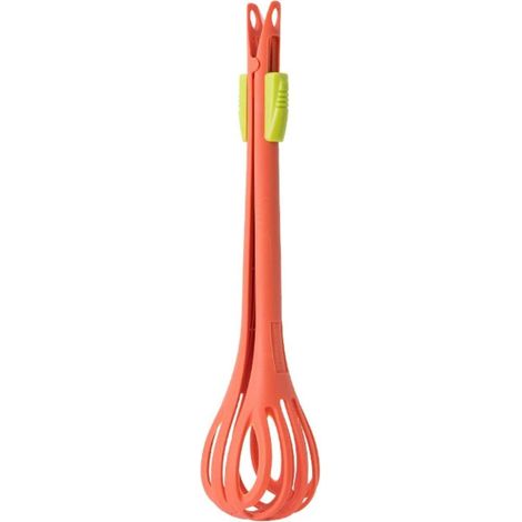 Fouet À Oeufs En Nylon - Pince À Aliments Transformable - Poignée Texturée Antidérapante - Usage Double Cuisine Baking - 1 Pièce (1/5)