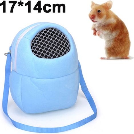 Sac de Transport pour Animaux - En Peluche Courte - Aération par Maille - Bandoulière Réglable - Pour Hamsters, Hérissons, Lapins Nains - Disponible en S/M/L (1/5)