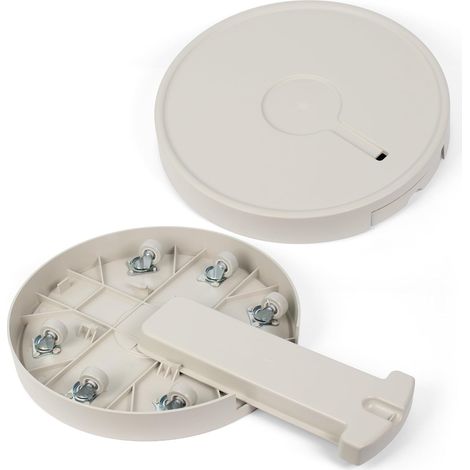 Support pour plantes avec roulettes invisibles pour jardin intérieur/extérieur 370 mm Blanc laiteux Capacité de poids maximale 200 kg (2 pièces)
