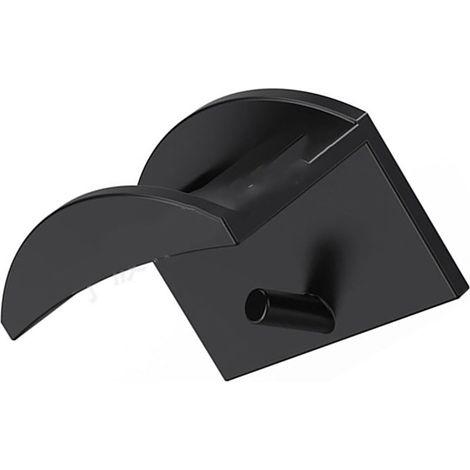 Packung mit 10 selbstklebenden Huthaken, moderner und minimalistischer Stil, transparent und langlebig, zur Wandmontage (schwarz). (1/5)