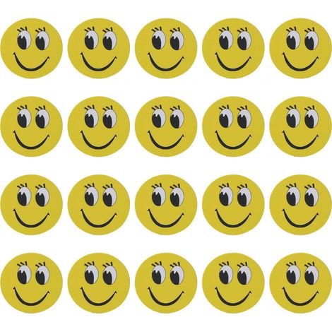 Autocollant de contrôle d'accès pour téléphone, compatible NFC, avec de grands yeux et un visage souriant, représentant un dessin animé. (1/5)
