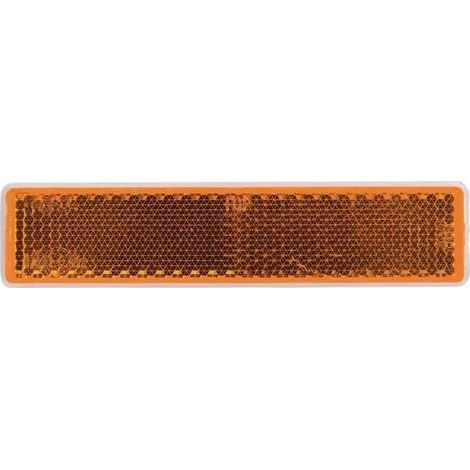 Rechteckiger orangefarbener katadioptrischer Reflektor, 105x24mm, selbstklebend, für Anhänger, Traktoren und Autos. (1/2)