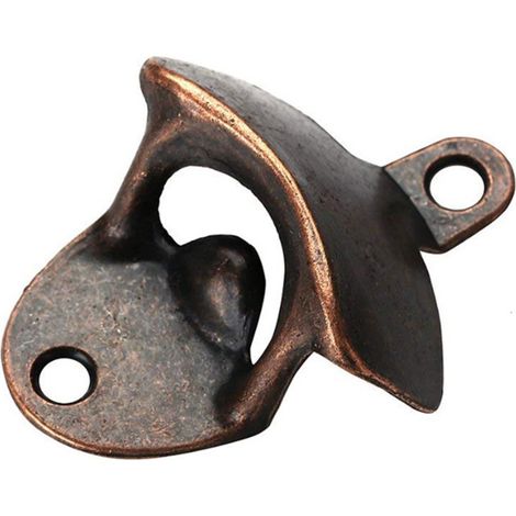 Set aus 10 Retro-Flaschenöffnern zur Wandmontage in Antikbronze, aus Zinklegierung. (1/5)