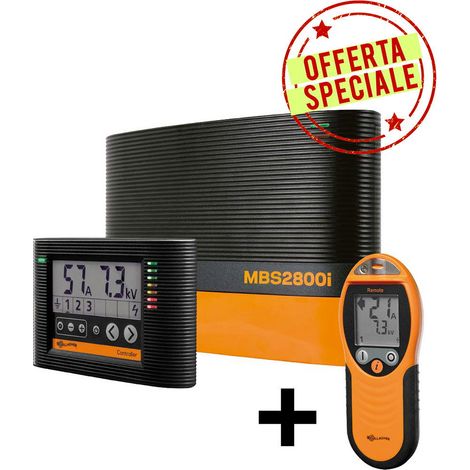 OFFERTA SPECIALE Elettrificatore Gallagher MultiPower MBS2800i a batteria 12V e corrente 230V per recinti fino 80 km per cavalli, bestiame, capre, pecore e maiale (1/4)