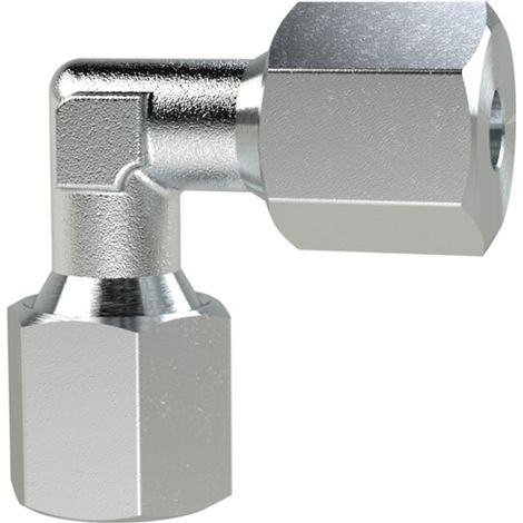 Riegler Winkel-Verschraubung, Rohr-Außen-Ø 8 mm, Stahl verzinkt, WV8SST (1/3)