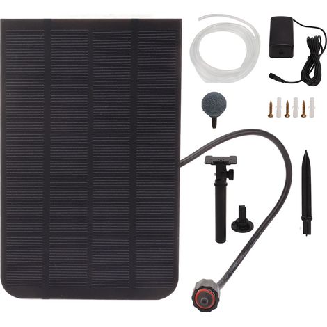 Pompe à oxygène solaire réglable, silencieuse et puissante, aérateur pour bassin, aquarium extérieur (1/5)
