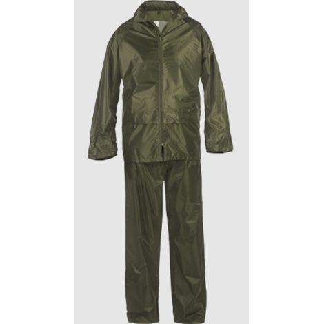 Ensemble de pluie souple en nylon enduit PVC 505 vert TL - SACOBEL - RNG TL