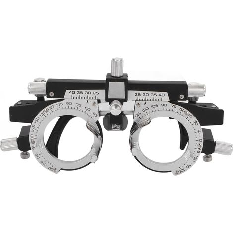 Leichte optische Probebrille aus einer Legierung, verstellbar für die augenärztliche Ausbildung und mit einstellbarem Pupillenabstand. (1/5)