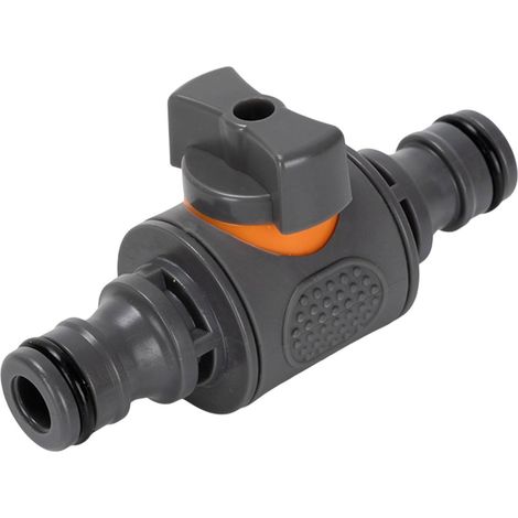 Raccord rapide pour tuyau d'arrosage avec vanne d'arrêt – Accessoire d'irrigation et adaptateur de connexion rapide (1/4)