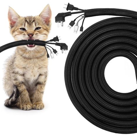 Manchon de rangement de câble auto-enveloppant de 3 m de diamètre 25–30 mm, gaine de câble noire ignifuge, protecteur de câble flexible à l'épreuve des animaux, rangement épais pour câbles pour la (1/5)
