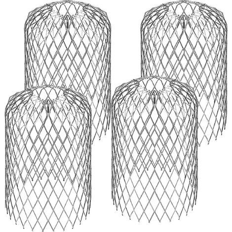 4 PCS Crapaudine de Gouttière en Aluminium 8 15cm Antirouille Filtres de Gouttière Etanche Grillage Gouttiere Robuste Durable pour Maison Avant-toit Fossé Égout Tuyau de Descente - Ar (1/5)