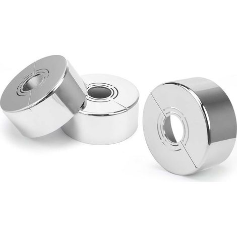 Rosace Mitigeur Douche, Kit 3 Pièces Robinet, Cache Tuyau Radiateur, Compatible avec Diamètre 20mm/25mm/33mm, Accessoire Douche Pratique et Résistant (1/5)