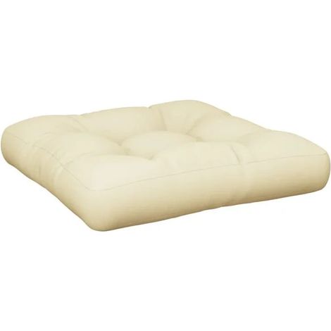 Coussin de plateau beige, dimensions 50 x 50 x 12 cm, en tissu (1/5)