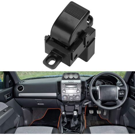 Interruptor de elevalunas eléctrico UR56-66-370 de ABS/metal negro para Mazda BT50 y Ford Ranger (1/5)