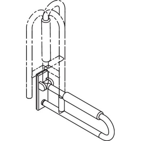 HEWI 801.50B108 92 poignée mobile SK, rotative, mate (1/2)