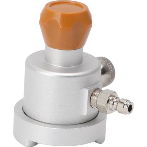 Adaptateur de remplissage de soda en aluminium et caoutchouc avec soupape de purge d'air et connecteur mâle. Connecteur rapide pour soda Terra.
