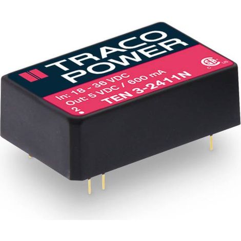 TracoPower TEN 3-4812N Convertisseur CC/CC pour circuits imprimés 48 V/DC 12 V/DC 250 mA 3 W Nbr. de