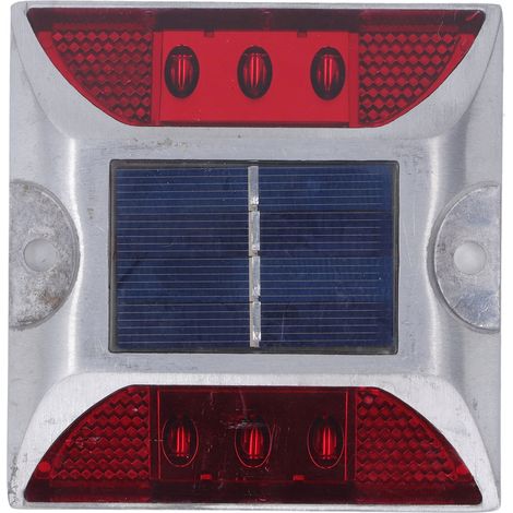 Solarbetriebener Wegweiser aus Aluminiumlegierung für Einfahrt, Treppe, Gehweg – wasserdicht (IP68), rotes Licht