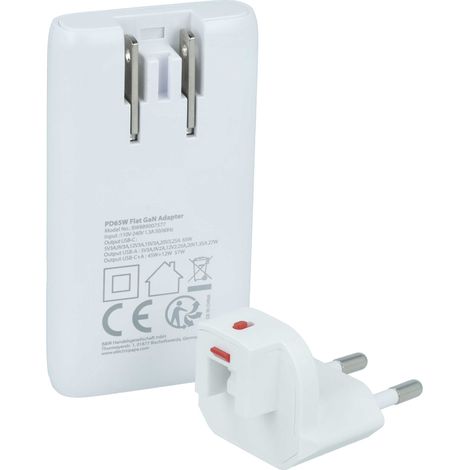 vhbw Universal Netzteil / Ladegerät für Elektrogeräte - USB-C + USB-A Netzadapter 5 / 9 / 12 / 15 / 20V 65W (1/5)