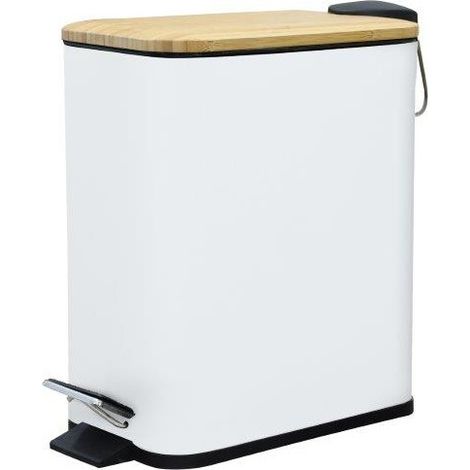 Galicja Verto cubo de basura 5 l beige, blanco 1 ud. (1/2)