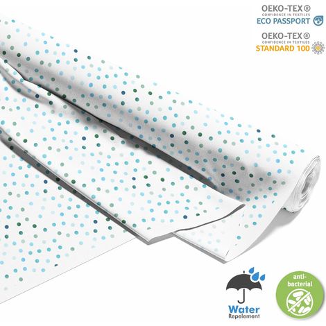 Outdoor dekostoffe oxford - Motiv blaue Punkte (1/5)