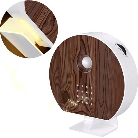 Boîte à Musique Oiseaux, Réveil Lumineux avec Sons de la Nature, Minuterie, Déco Zen Relaxante pour Chambre -Alovez-WCY