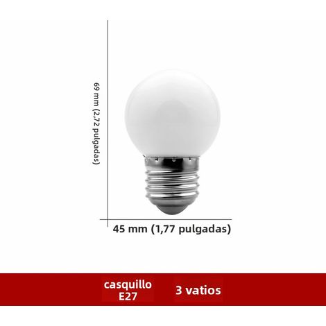 Ampoules LED 3W E27 à vis (blanc froid), 10 unités, 220 V (1/5)
