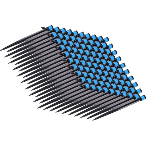 Lot de 100 douilles d'insertion de sol bleues, 18 cm, pour arrosage enterré. (1/5)